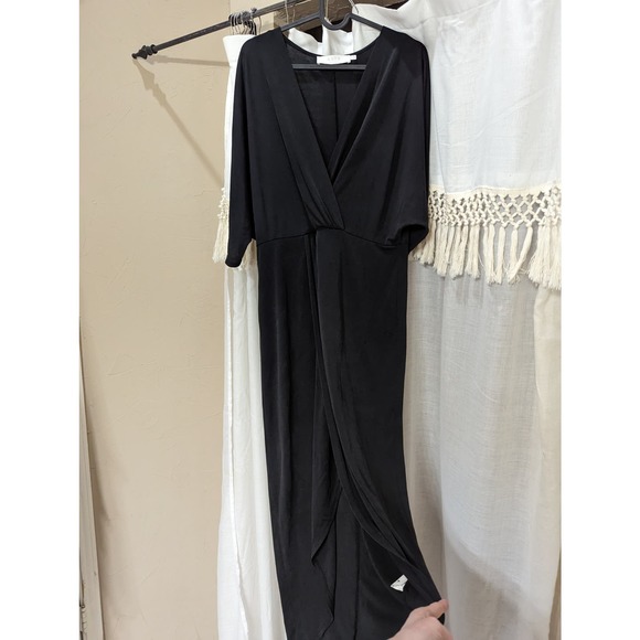ASTR the Label Wrap Black Front Kimono Midi Dress, size Medium - Picture 5 of 7